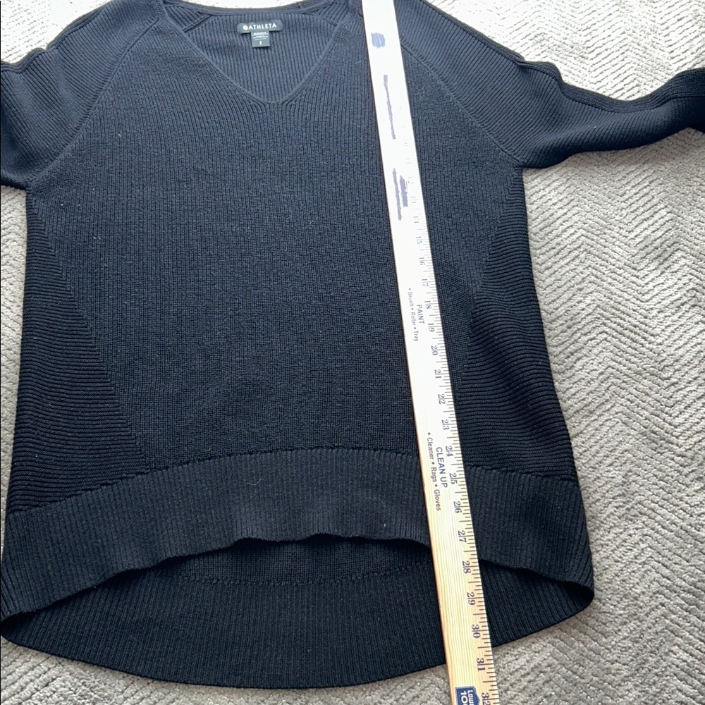 Athleta Women’s Hanover Merino V-Neck Sweater, Black SIZE S - Picture 9 of 10